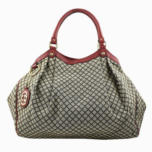 Bolsa Gucci Sukey Tote Jacquard Monograma Grande