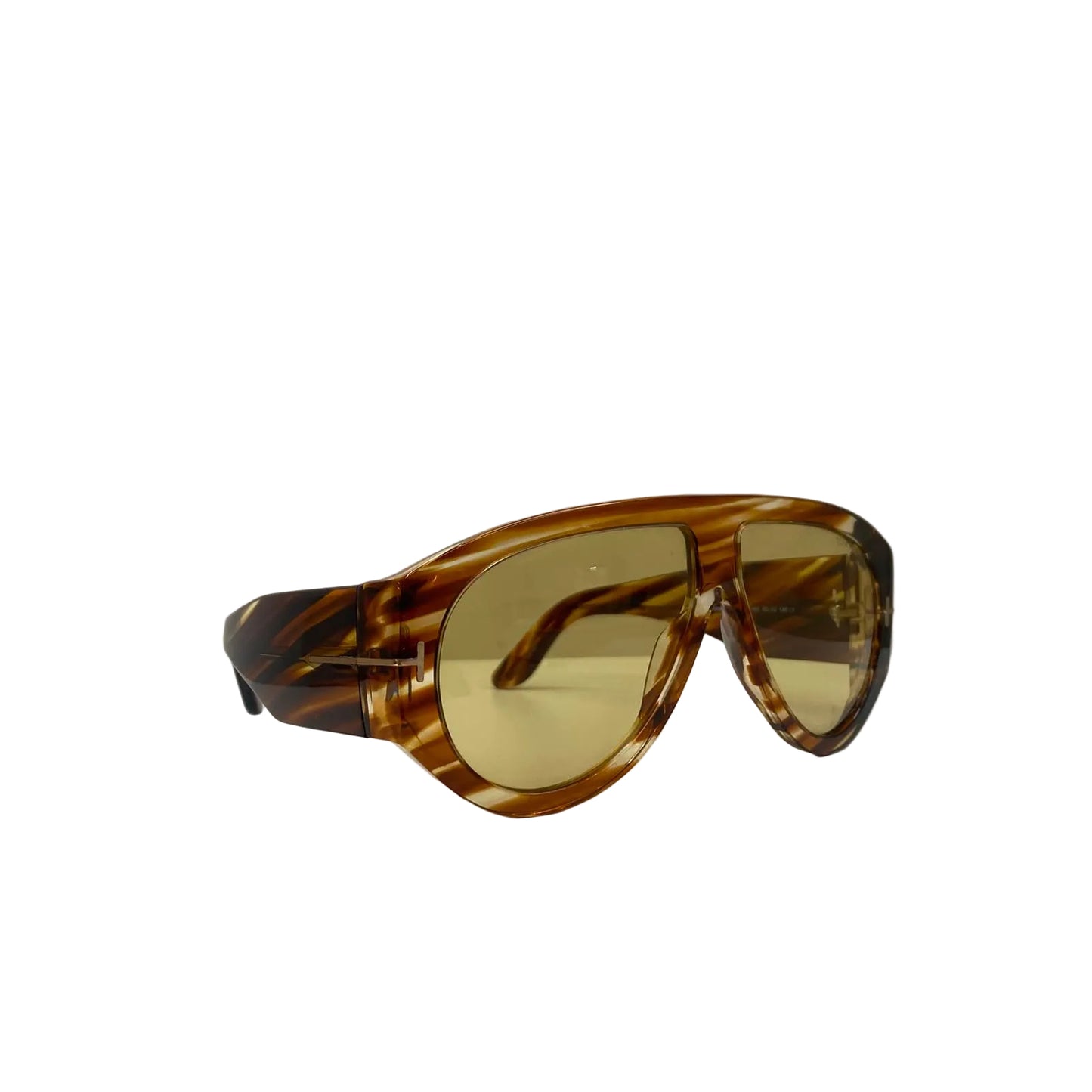 Oculos Tom Ford Bege e Marrom Grande