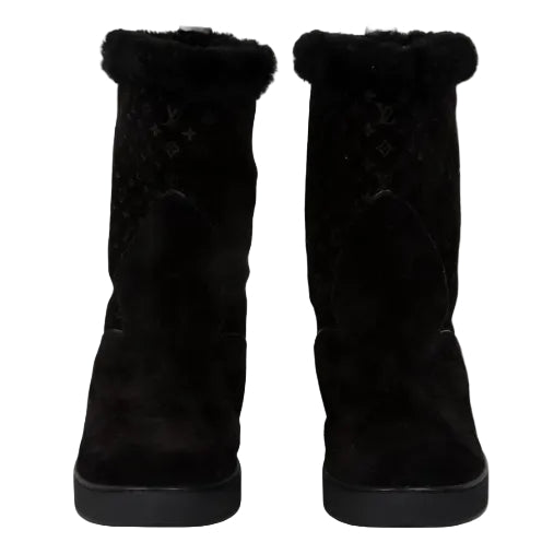 Bota Louis Vuitton Camurca Preto Tam 37 Br