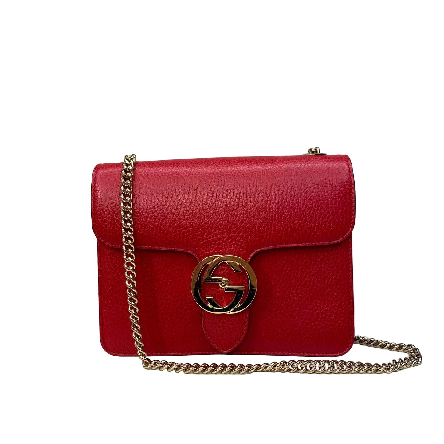 Bolsa Gucci Interlocking Small Vermelha