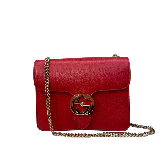 Bolsa Gucci Interlocking Small Vermelha