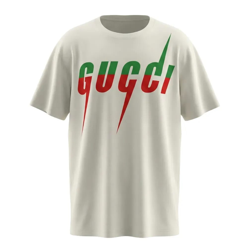 Camiseta Gucci Estampa Logo Off White Tam M BR