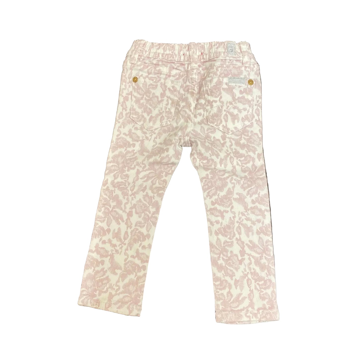 Calça 7 For All Mankind Estampa Rosa Infantil Tam 24 Meses Br
