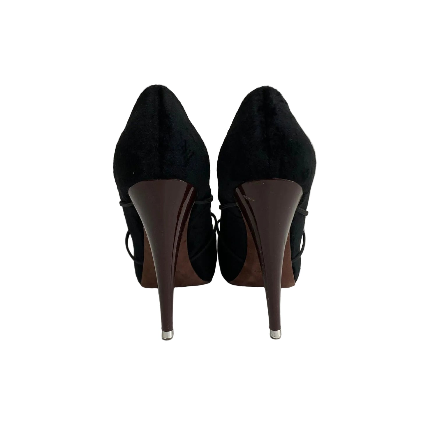 Sapato Nina Ricci Preto Veludo Tam 34 Br