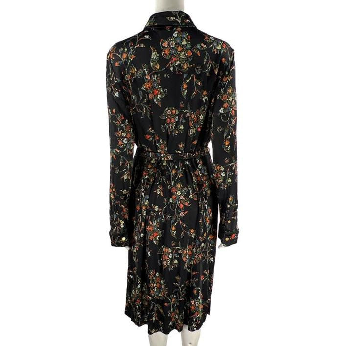 Vestido Tory Burch Preto Estampado Tam G BR