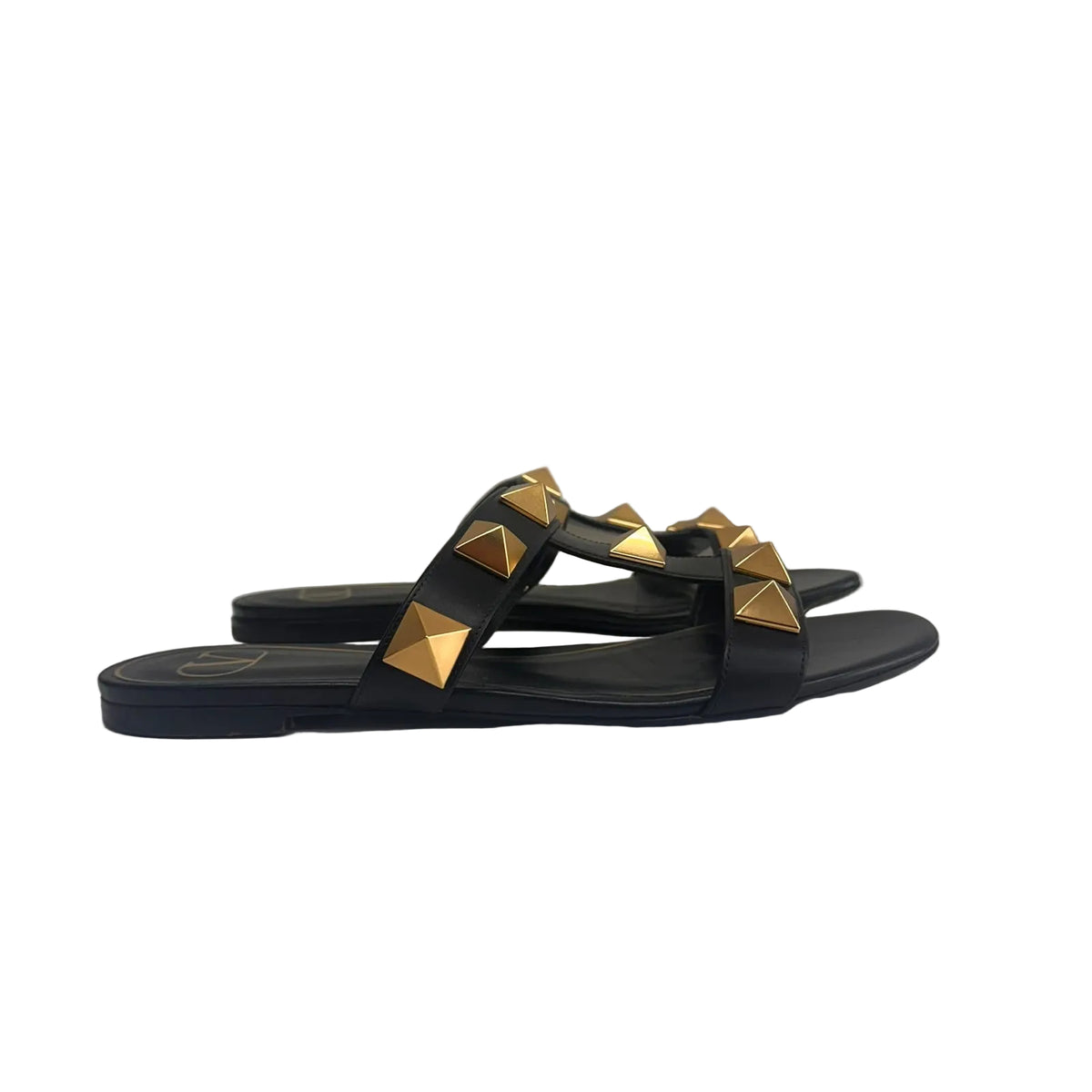 Rasteira Valentino Com Studs Preta Tam 36,5 BR