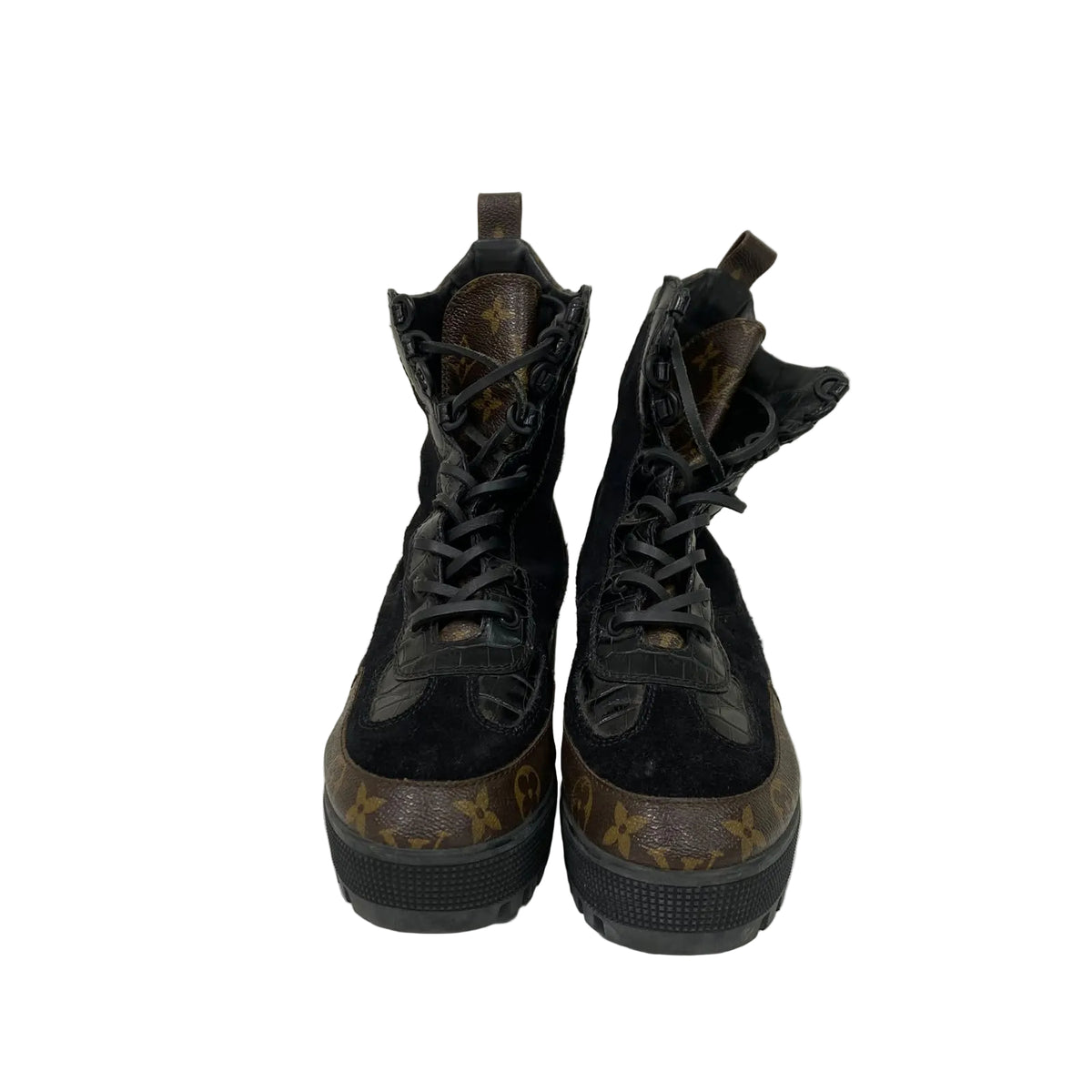 Bota Louis Vuitton Laureate Platform Desert Tam 37 Br