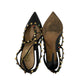 Sandália Valentino Garavani Rolling Rockstud Preta Tam 39 Br