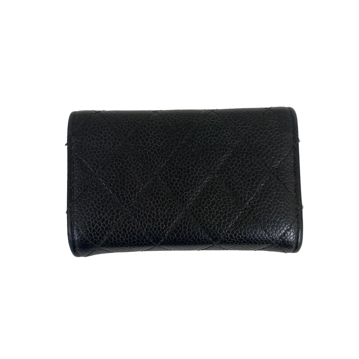 Porta-Cartões Chanel Com Aba Classic Preto Pequena
