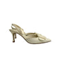 Sapato Manolo Blahnik Off White Croco Tam 39 Br