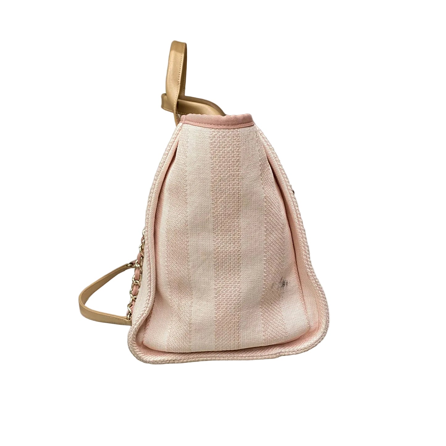 Bolsa Chanel Deauville Listra Rosa