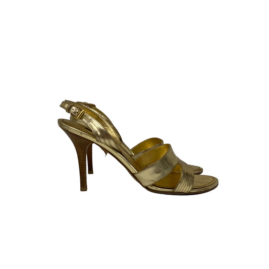 Sandália Louis Vuitton Dourada Tam 37 BR