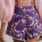 Shorts Zimmermann Roxo/Rosa Tam 34 BR