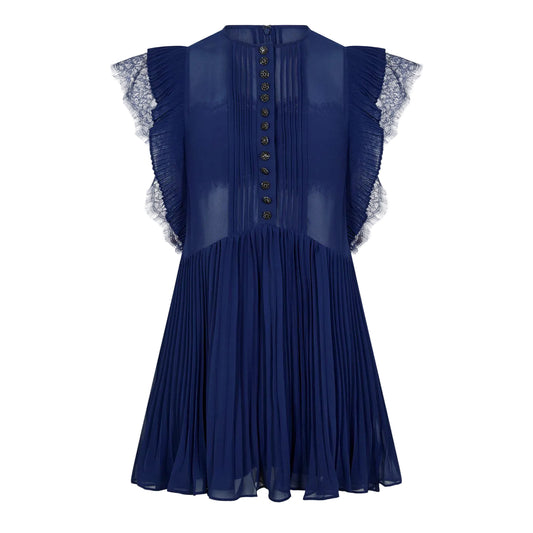 Vestido Self-Portrait Azul Navy Tam P BR