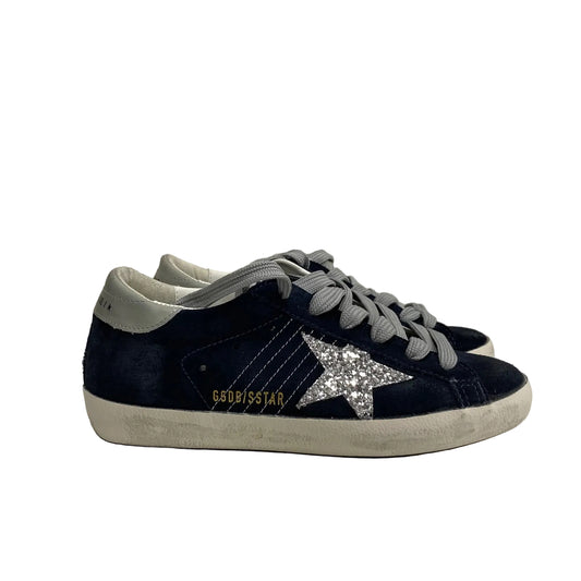 Tênis Golden Goose Super-Star Suede Azul Tam 34 BR