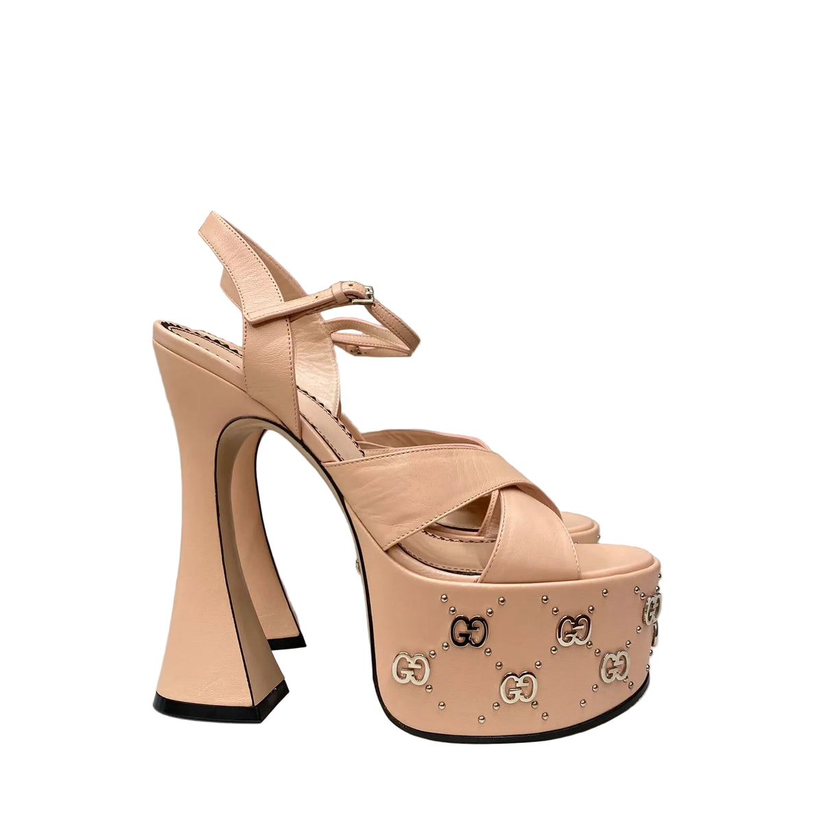 Sandália Gucci Nude Plataforma Tam 36 BR