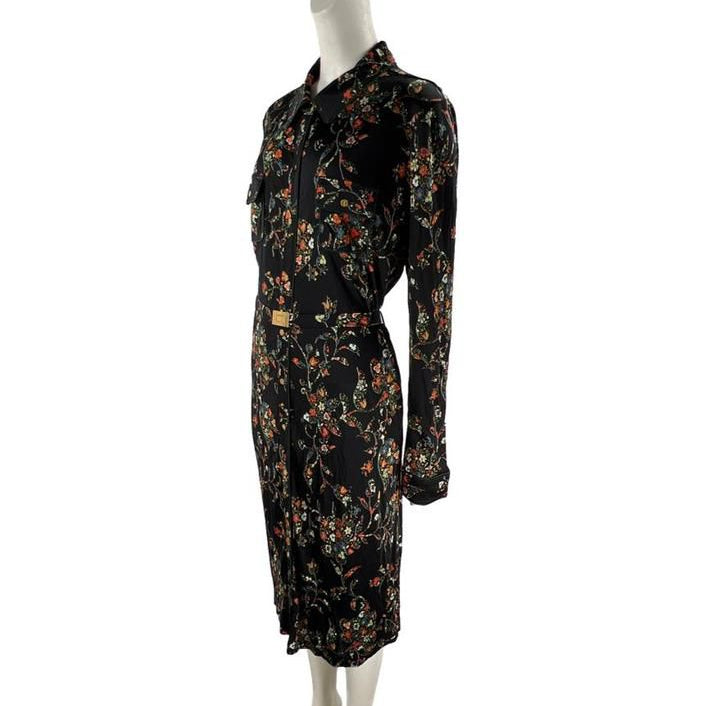 Vestido Tory Burch Preto Estampado Tam G BR