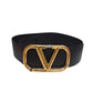 Cinto Valentino Preto e Dourado Tam G Br
