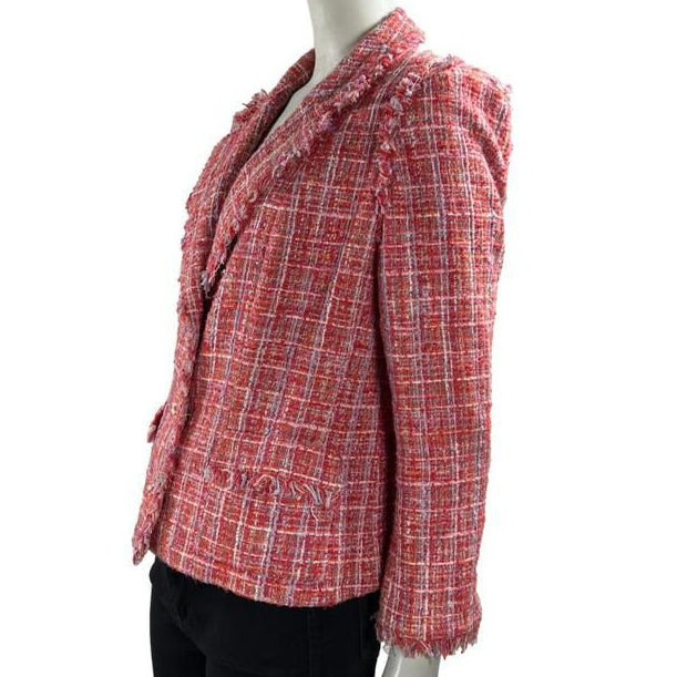 Casaco Chanel Tweed Rosa Tam 36 Br