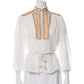 Blusa Zimmermann Brighton Embellished Branca TAM PP BR