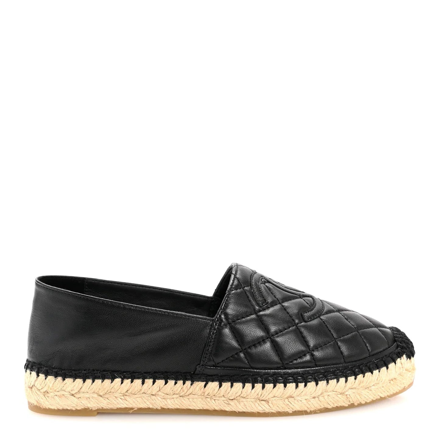 Espadrille Chanel Matelassê Preto Tam. 35 Br