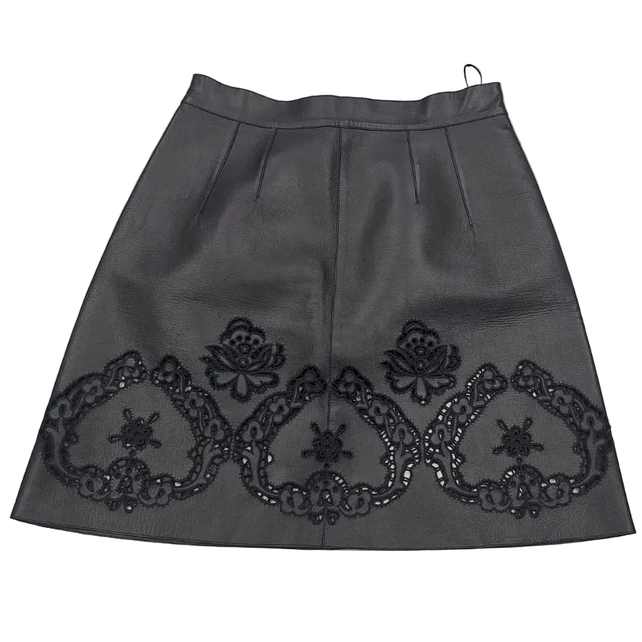 Saia Dolce&Gabbana Preta Bordada Tam 38 BR