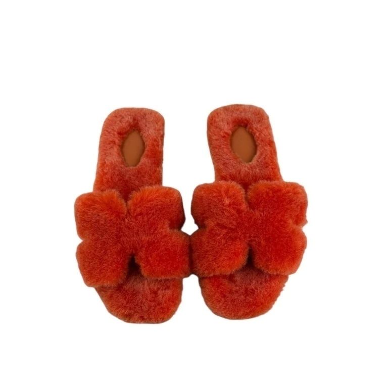 Rasteira Hermès Oran Pelinho Laranja Tam 34 BR