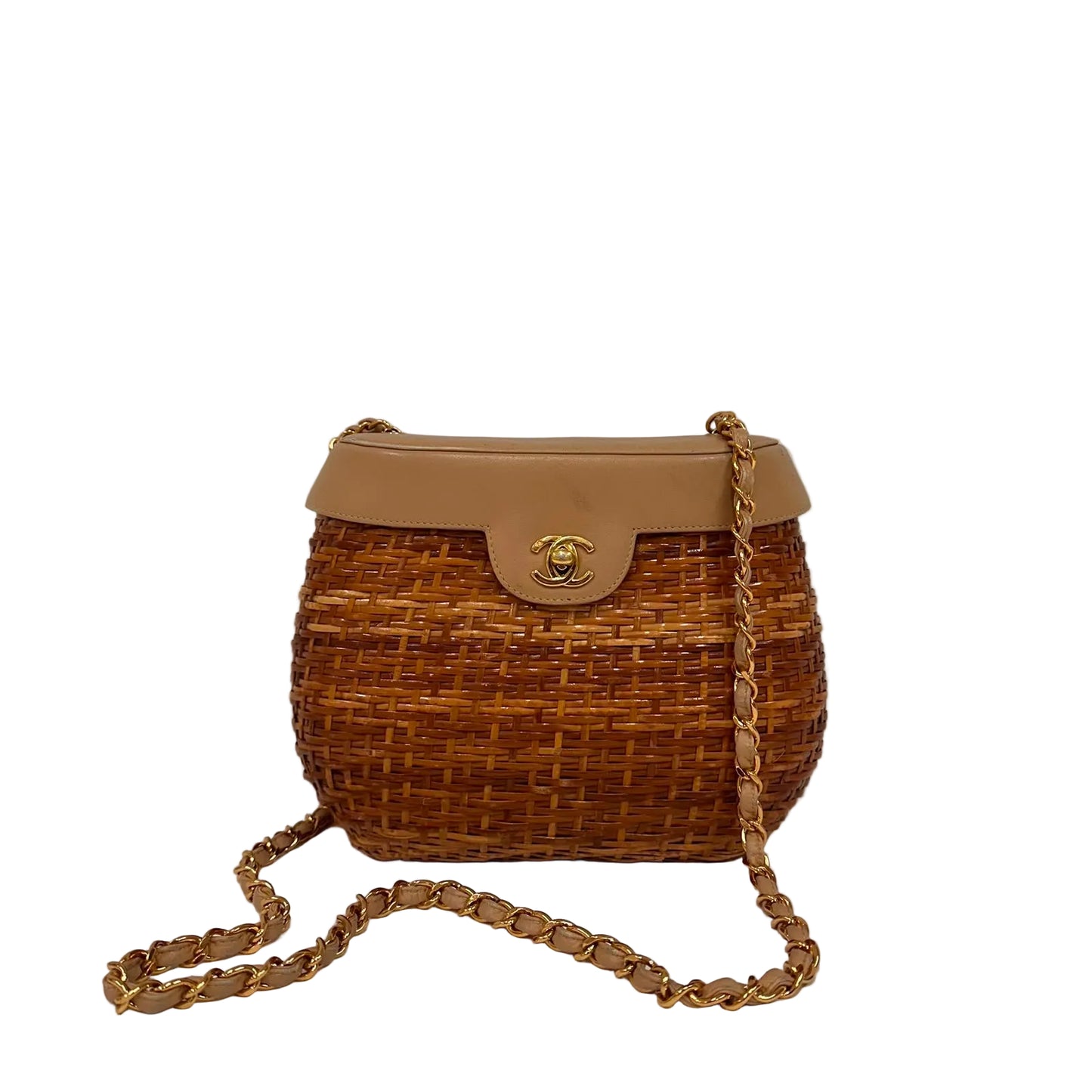 Bolsa Chanel Vintage Wicker Basket