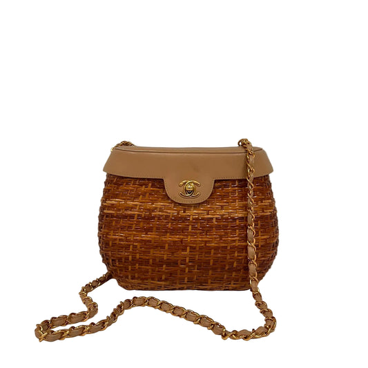 Bolsa Chanel Vintage Wicker Basket