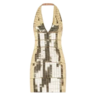 Vestido Roberto Cavalli Dourado  Tam 36 BR