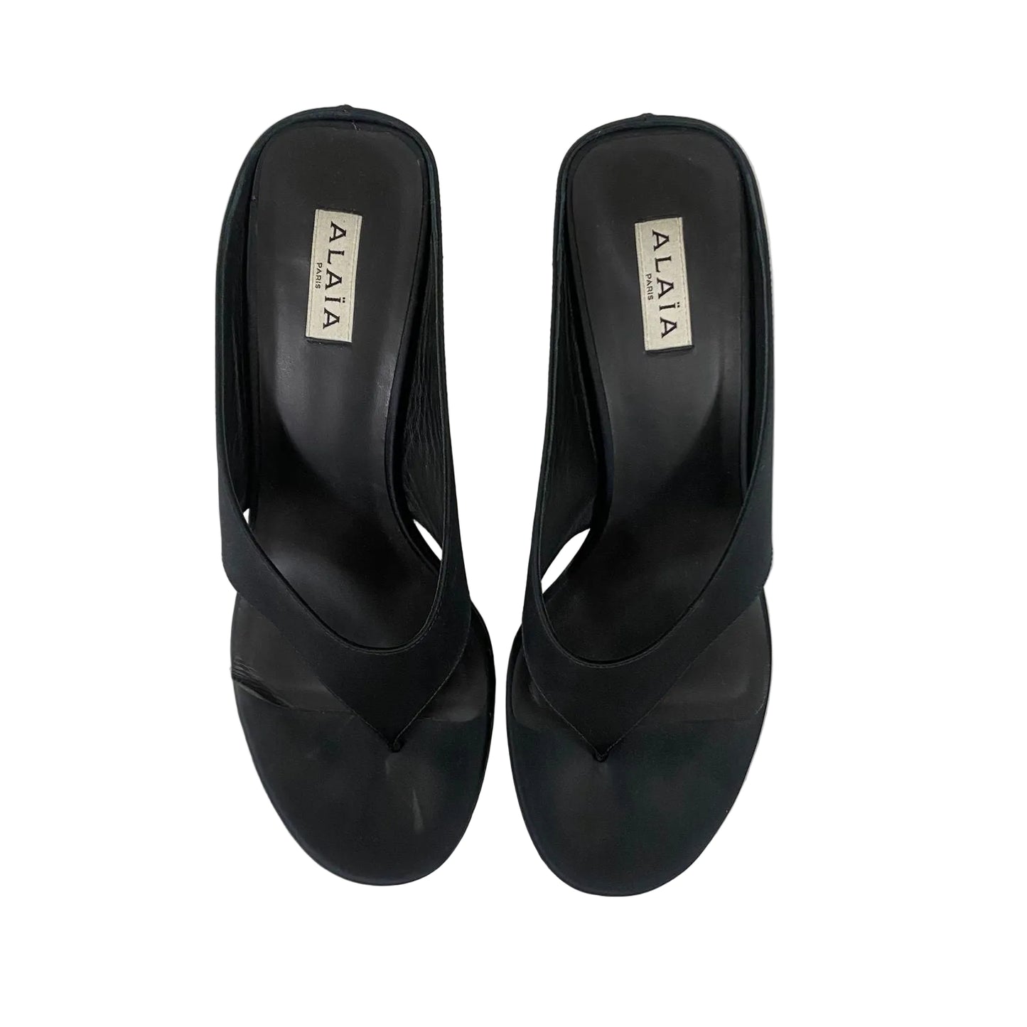 Mule Tong Alaïa Cube Wedge Preto Tam 39 Br