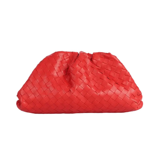 Clutch Bottega Veneta The Pouch Intrecciato Vermelha
