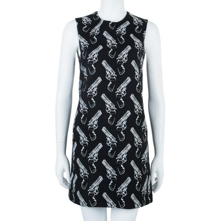 Vestido Saint Laurent Estampa Pistola Tam 34 Br