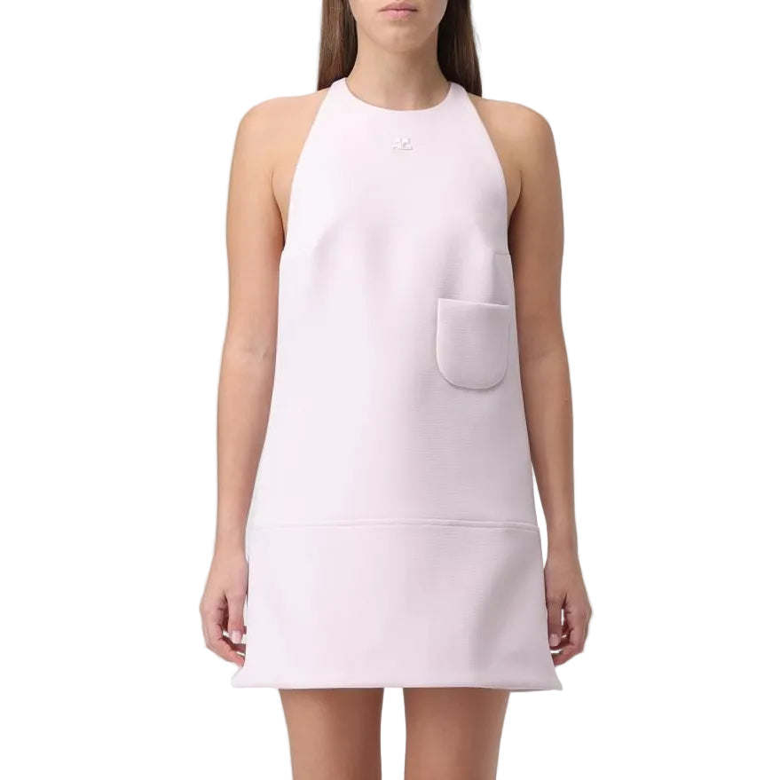 Vestido Courreges Curto Rosa Claro Tam 38 Br