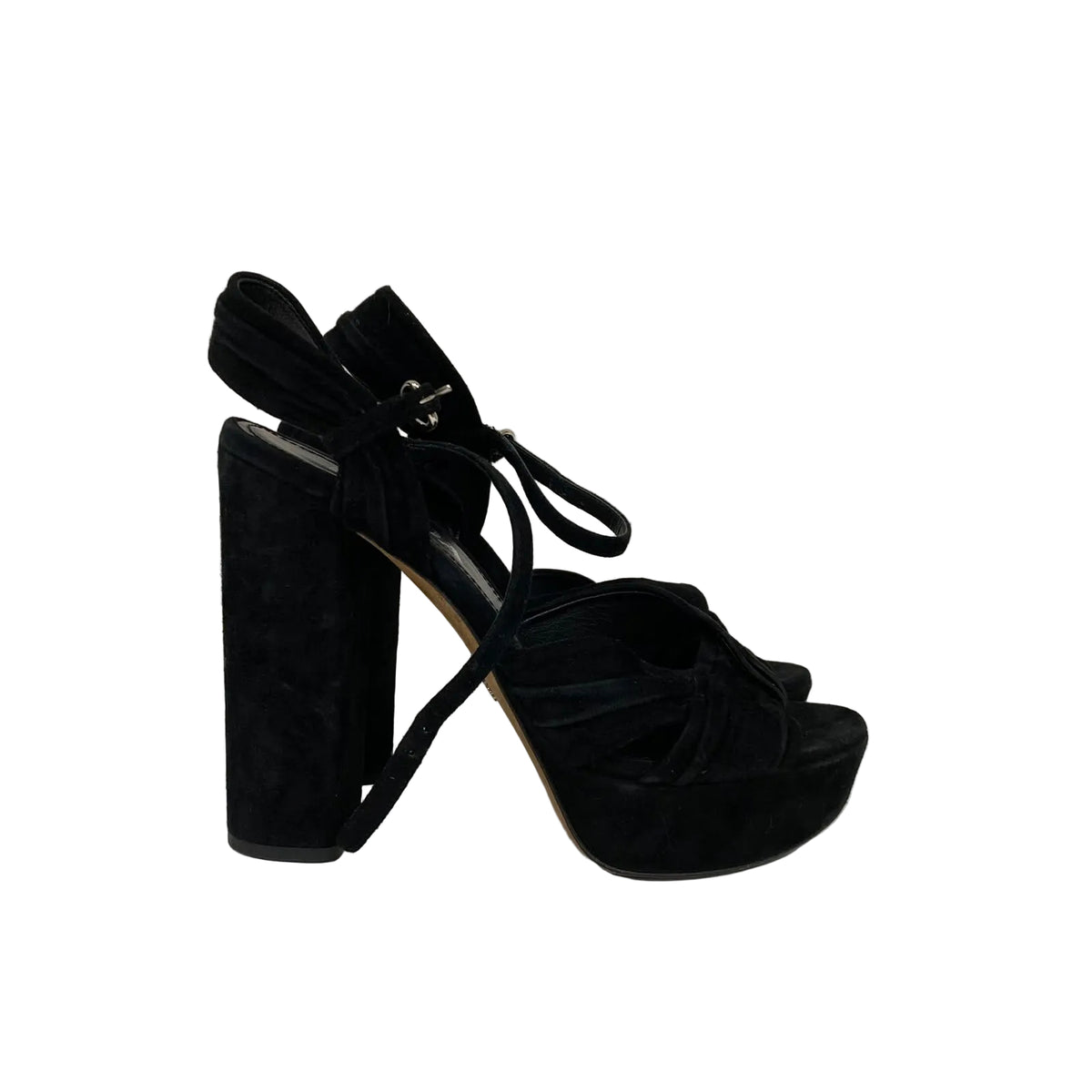 Sandalia Prada Preto Suede Tam 36 BR