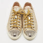 Tenis Miumiu  Gold Gitter Metal Cap Dourado Tam 35,5 Br