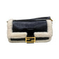 Bolsa Fendi Baguette Pelinho Couro Preto