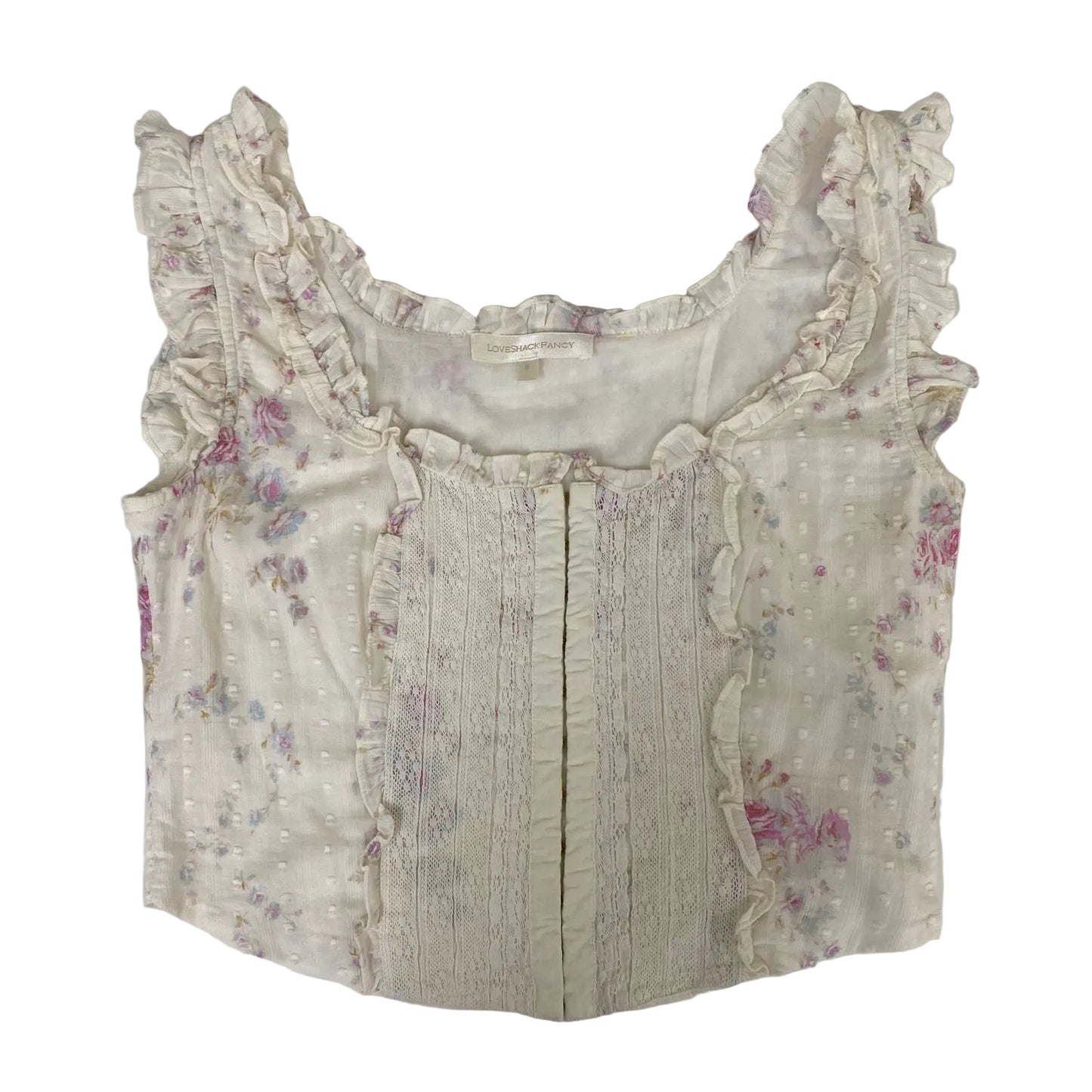 Top Love Shack Fancy Corset  Branco Tam PP BR