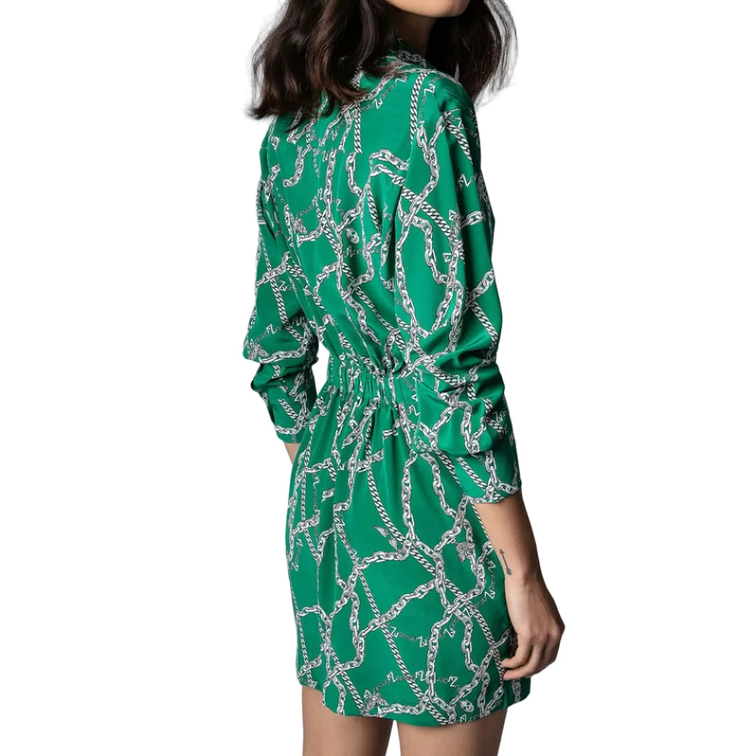 Vestido Zadig&Voltaire Estampa Verde Tam P BR