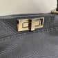 Bolsa  Fendi Selleria Peekaboo Satchel Cinza