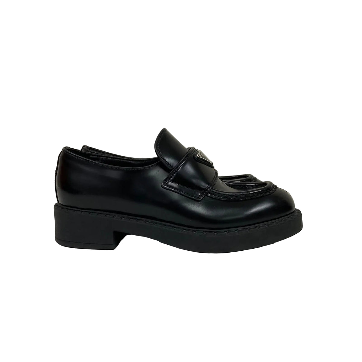 Mocassim Prada Preto Vinil Tam 35 Br