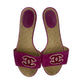 Rasteira Chanel Suede Rosa Tam 36,5 BR
