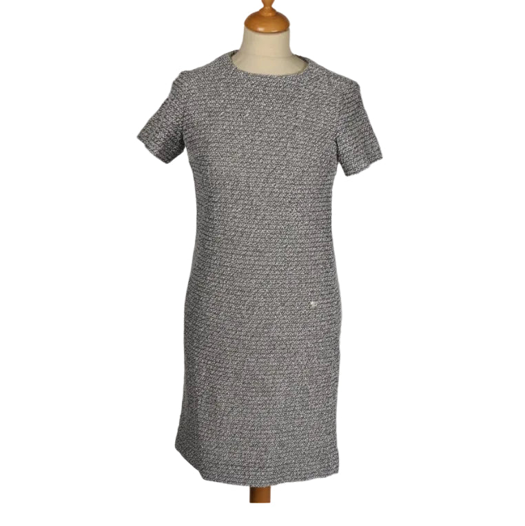 Vestido Chanel Tweed Preto e Branco Tam 34 Br