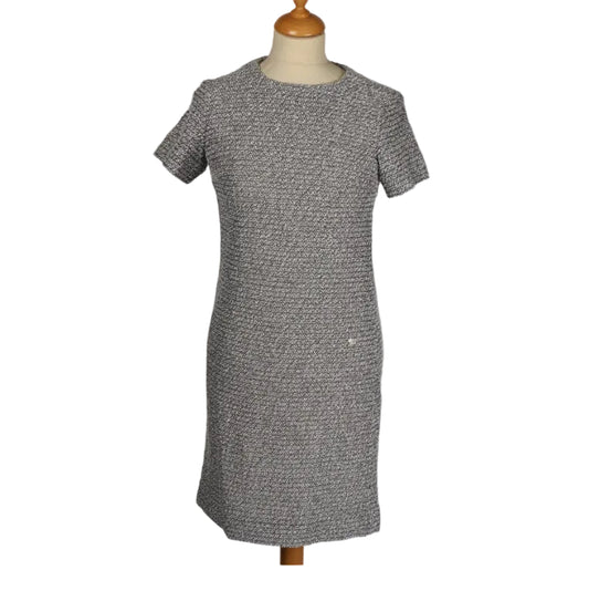 Vestido Chanel Tweed Preto e Branco Tam 34 Br
