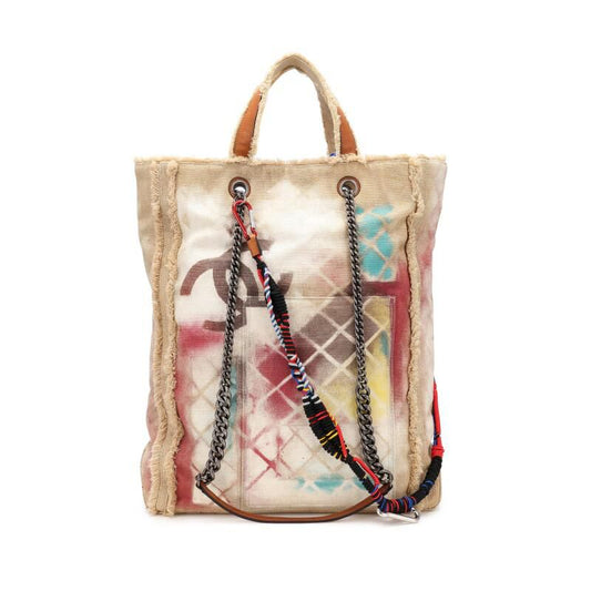 Bolsa Chanel Graffiti Tote Bege