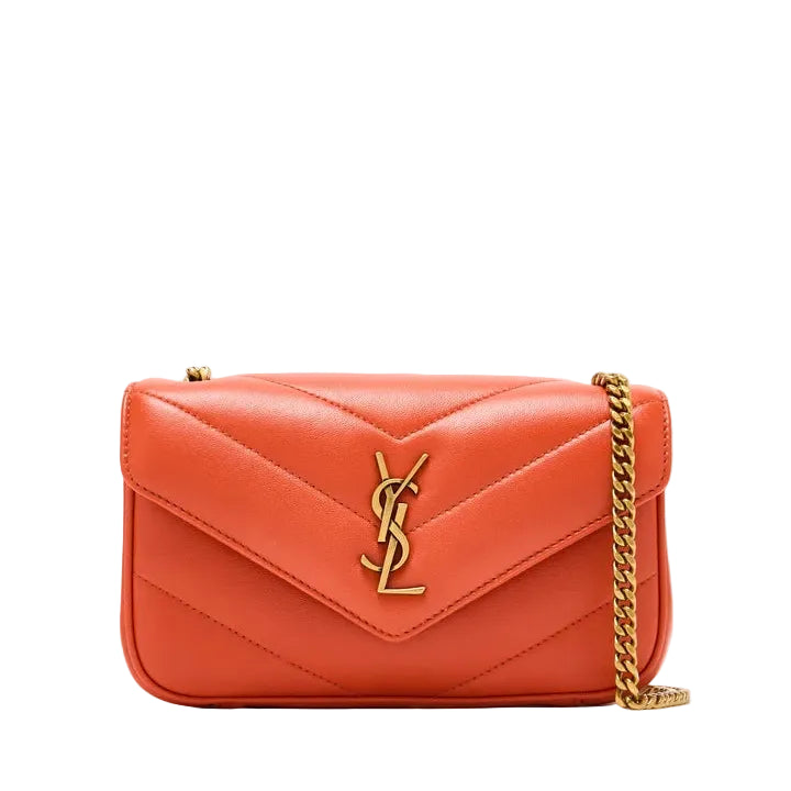 Bolsa Saint Laurent Loulou Mini Laranja