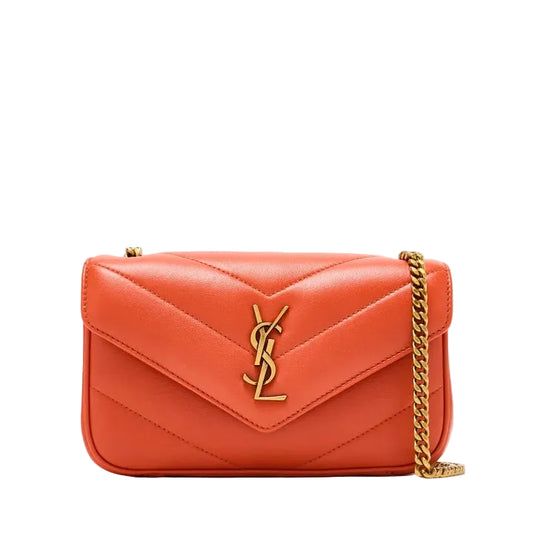 Bolsa Saint Laurent Loulou Mini Laranja