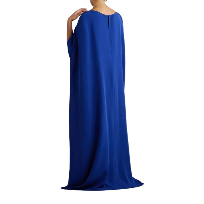 Vestido Valentino Com Capa Azul Tam 42 Br