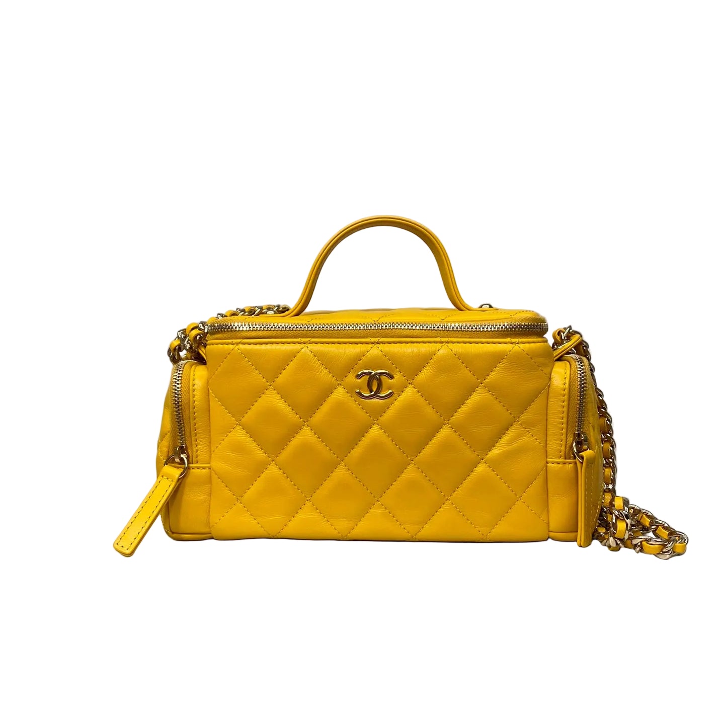 Bolsa Chanel Vanity Amarela