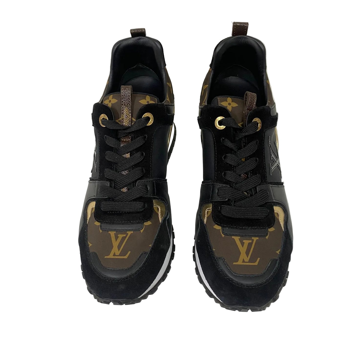 Tênis Louis Vuitton Preto e Marrom Tam 37 Br